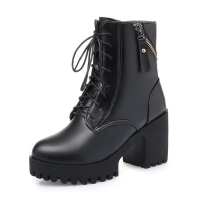 Genuine Leather Fashion Army Boots For Women